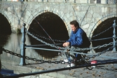 Fiskare vid kanslibron, 1988