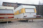 Husvagnsparkering vid Kexfabriken på Ribbingsgatan 1-9, 1980-tal