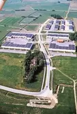 Flygfoto över Vivalla företagsby, Boglundsängen, 1980-tal