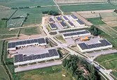 Flygfoto över Vivalla företagsby, Boglundsängen, 1980-tal