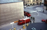 Brandbilar vid Shell på Änggatan, ca 1967