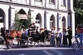 Hästdroska vid turistbyrån, 1984