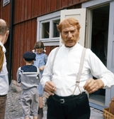 Skådespelaren Edvin Adolphson som Markurell i TV-serien Markurells i Wadköping, 1968