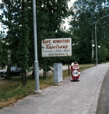 Reklamskylt för café Fågelsång, 1960-1963