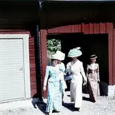 Skådespelare vid TV-inspelning av Markurell i Wadköping, 1968