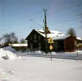 Vintrosa station i snö, 1970
