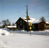 Vintrosa station i snö, 1970