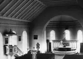 Interiör av Junsele kyrka. Cirka 1925.
