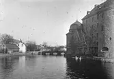 Örebro slott  med kanslibron, 1900-1912