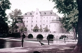 Örebro slott och kanslibron mot öster, 1900 före