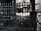 Smidesgrind till innergård på Gamla gatan, ca 1960