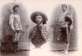 Cirkusartisten Herman Möller på tre porträtt, 1910-tal