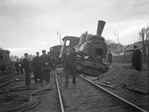 Olycka med ånglok vid Centralstationen, 1920-tal