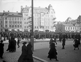 Hungerdemonstration på Järntorget, 1917