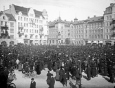 Hungerdemonstration på Järntorget, 1917