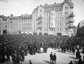 Hungerdemonstration på Järntorget, 1917