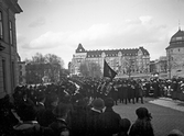 Demonstrationståg vid Storbron , 1920-tal