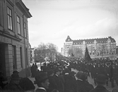 Demonstrationståg vid Storbron, 1920-tal