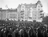 Hungerdemonstration på Järntorget, 1917