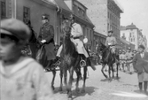 Militärparad på Storgatan, 1920-tal