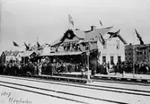 Svartåbanans invigning vid Södra järnvägsstation, 1897