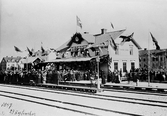Svartåbanans invigning vid Södra järnvägsstation, 1897