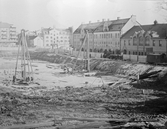 Byggarbetsplats kvarteret Krämaren, 1960-tal