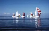 Segelbåtar under tävlingen Vinö sail race, 1988
