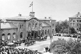 Örebro centralstation vid invigningen, 1862