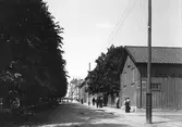 Olaigatan mot väster från Slottsgatan, 1903