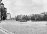 Oskarsparken mot väster från Mogatan, 1912