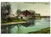 Vattenverk. Vid Kvarnagården och vattenverket vid Himleån. Bilden ingick i den av Albert Sandklef, Museet i Varberg, ordnade pristävling med gamla Hallandsbilder. (En del publicerade i boken 