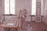 Renoveringsarbete i plenisalen, 1989