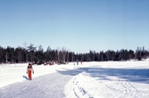 Plogad isbana på södra Ånnabodajön, 1980
