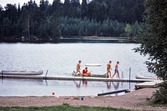 Brygga vid södra Ånnabosjön, 1985