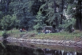 Vindskydd under kräftfisketuren, 1991