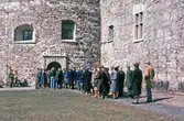 Kö till frimärksutgivning på Örebro slott, 1978-04-11