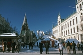 Uppbyggd snowboardbacke på Stortoget, 1996