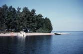 Badplats på ön Fåran, 1980-tal