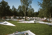 Vindsurfingbrädor på Hampetorps camping, 1987