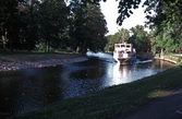 M/S Hjemare kanal på väg in till Örebro hamn, 1983