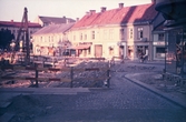 Gatuarbete på Drottninggatan, 1950-tal