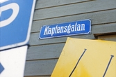 Gatuskylt på Kaptensgatan, 1981