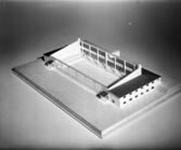 Arkitekt Nils Tesch, gymnastikbyggnad för läroverk i Härnösand modell