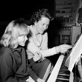 Musiklektion i Kilsmo skola, 1960-tal