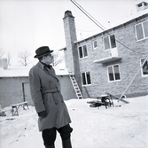 Löttorps ålderdomshem under byggnad. 6 februari 1958.