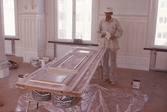 Renoveringsarbete i plenisalen, 1989