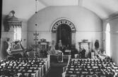 Interiör av Resele kyrka. Cirka 1925.