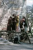 Skådespelare i teaterföreställningen Mäster Olof vid Nikolaikyrkan, 1993