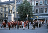 Överlämnande av hembygdsförbundets budkavel, 1984